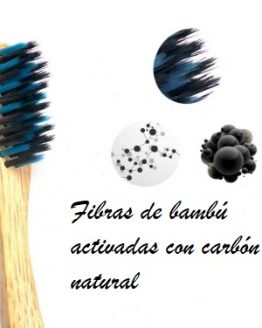 Cepillo dientes bambu fibras activadas ecológico sostenible ecoamazon natural