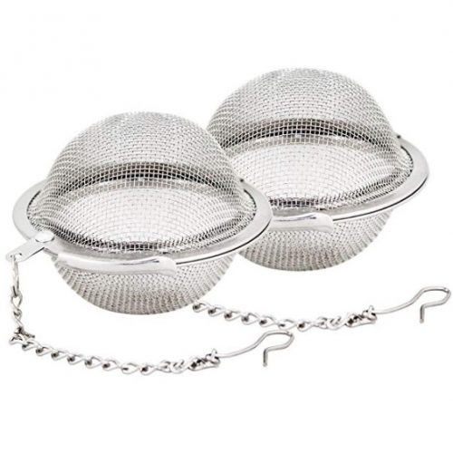 Filtro de té de acero inoxidable 2 uds